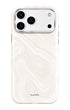 Ivory swirl leather MagSafe iPhone case, back view