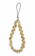 Yellow teardrop phone charm with glossy bead detail