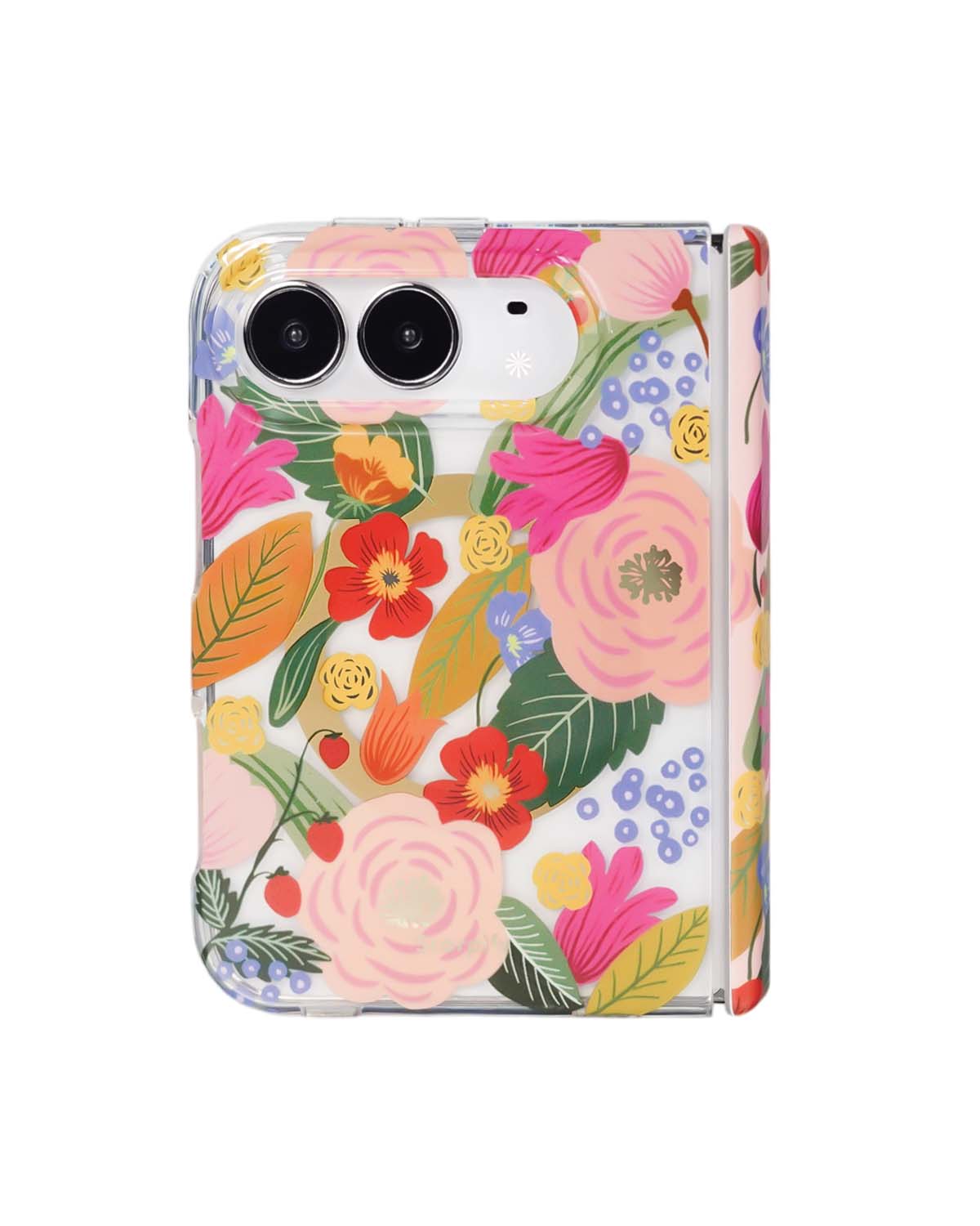 Camellia blossom floral print iPhone Duo case with MagSafe compatibility