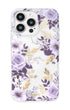 Purple Hibiscus Rose Floral Clear iPhone Case