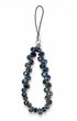 Deep purple teardrop phone charm with glossy beads