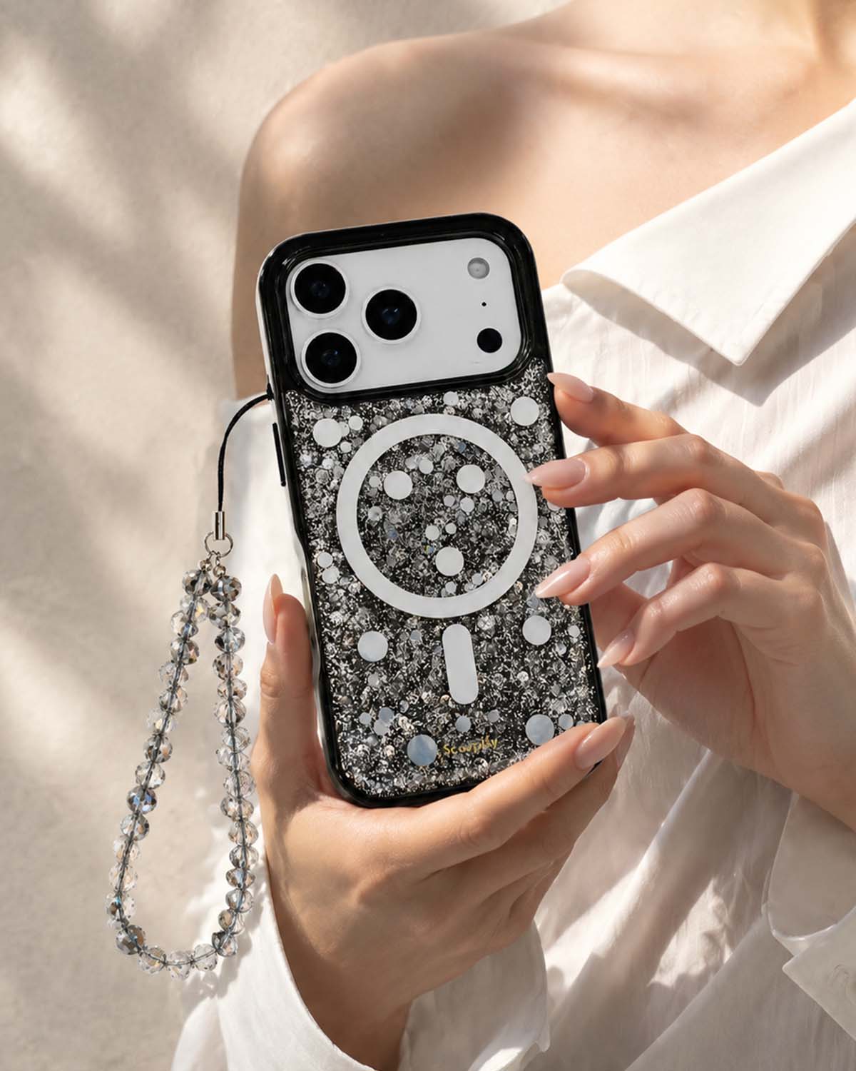 Midnight Teardrop Phone Charm