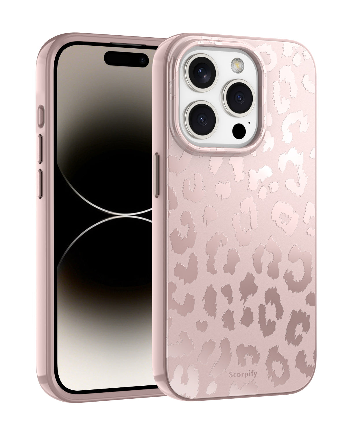 Trendy iPhone case designed with subtle leopard detailing