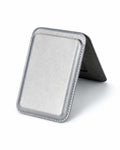 Metallic Silver MagSafe Leather Wallet