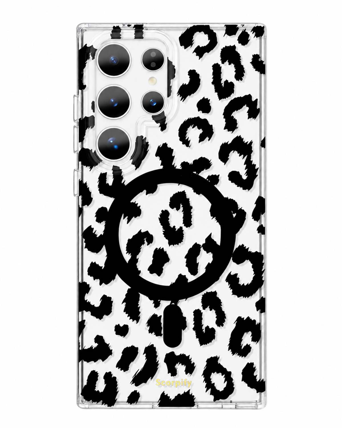 Black Transparent Leopard MagSafe Samsung Galaxy Case