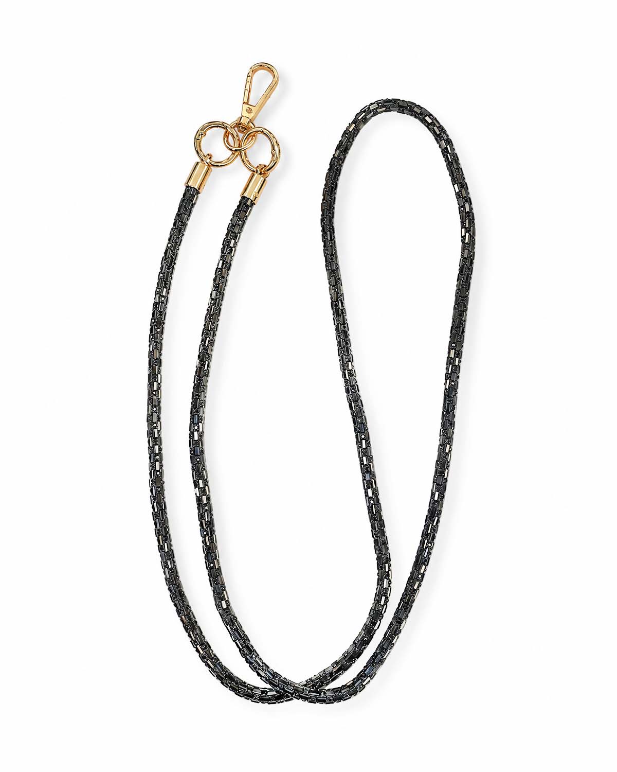 Gray Crystal Beaded Phone Strap view 3