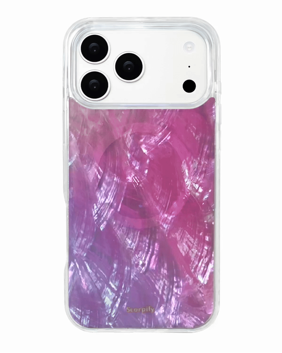 Pink Mother of Pearl MagSafe iPhone Bundle Set