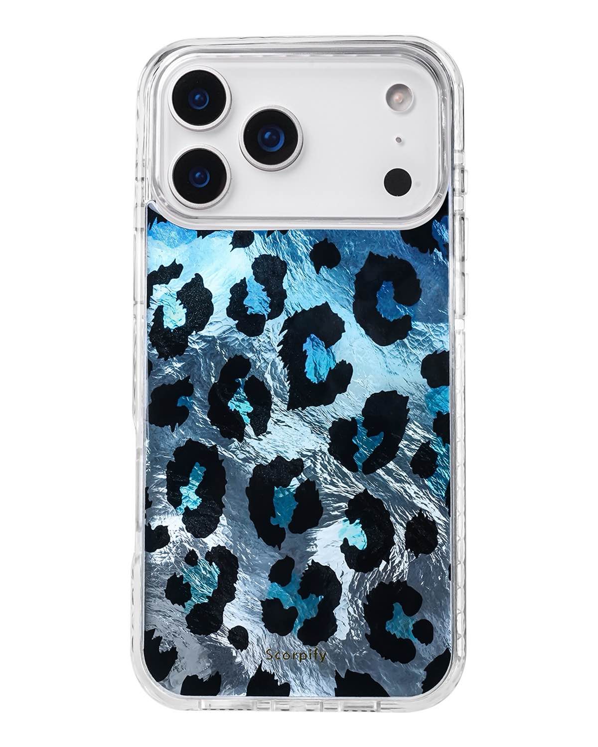 iPhone 17 Blue Shimmer Leopard MagSafe Case