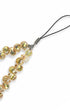 Phone charm strap with glossy yellow teardrop beads