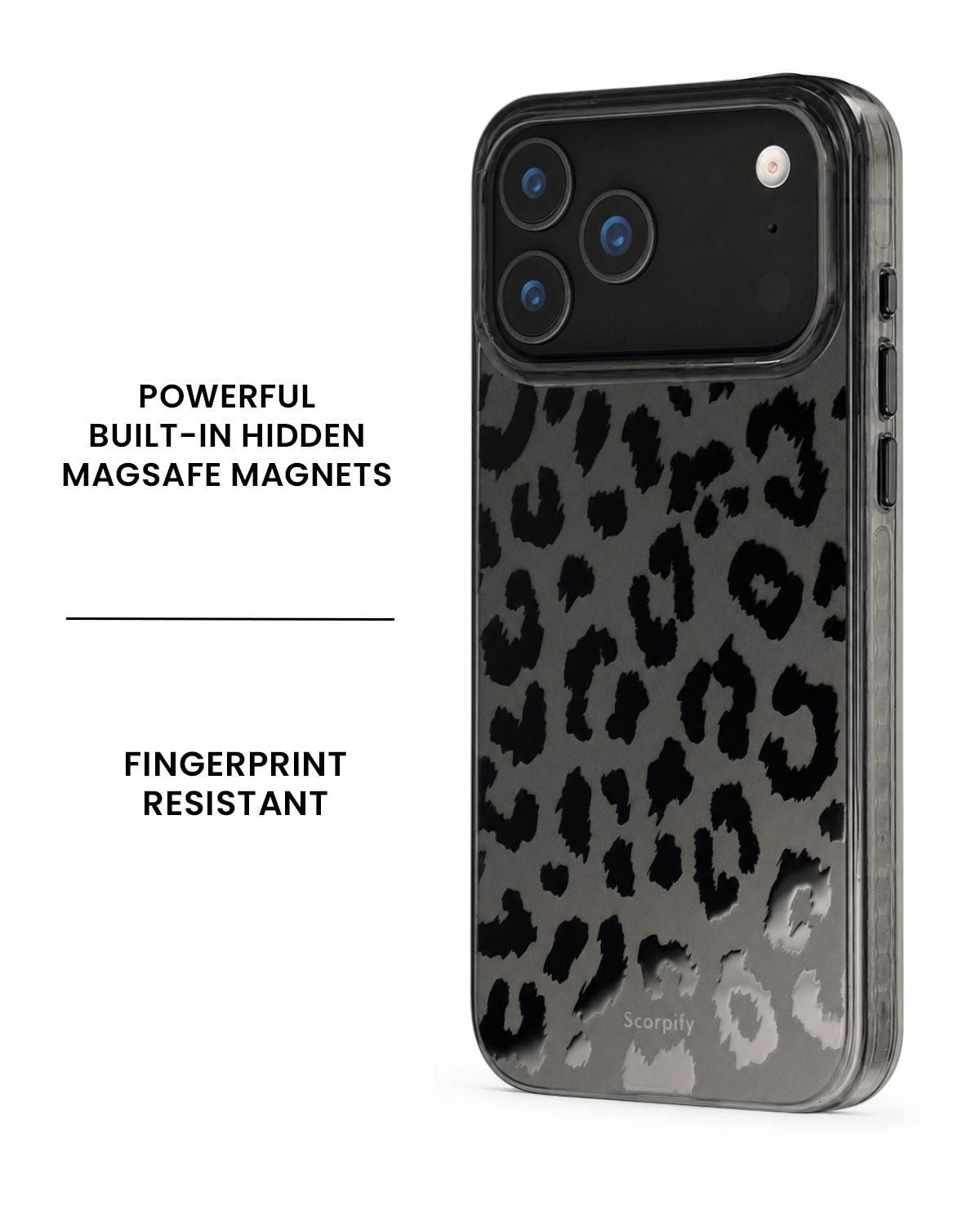 Black Leopard MagSafe iPhone Case