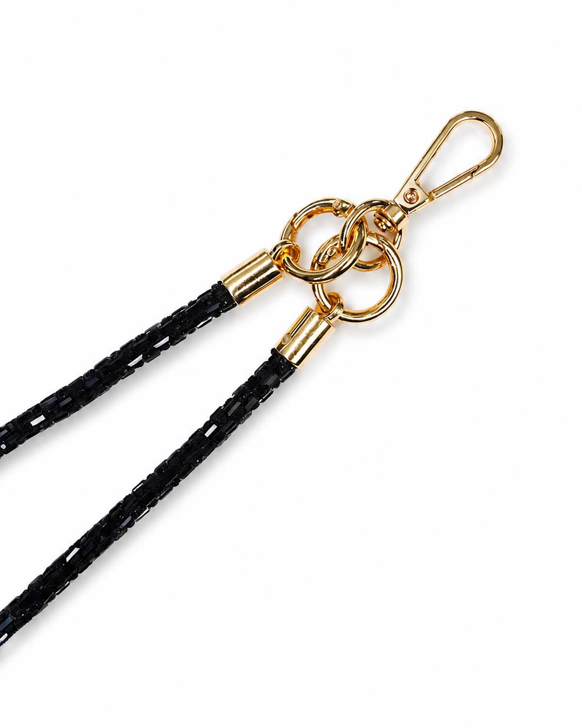 Black Crystal Beaded Phone Strap view 4