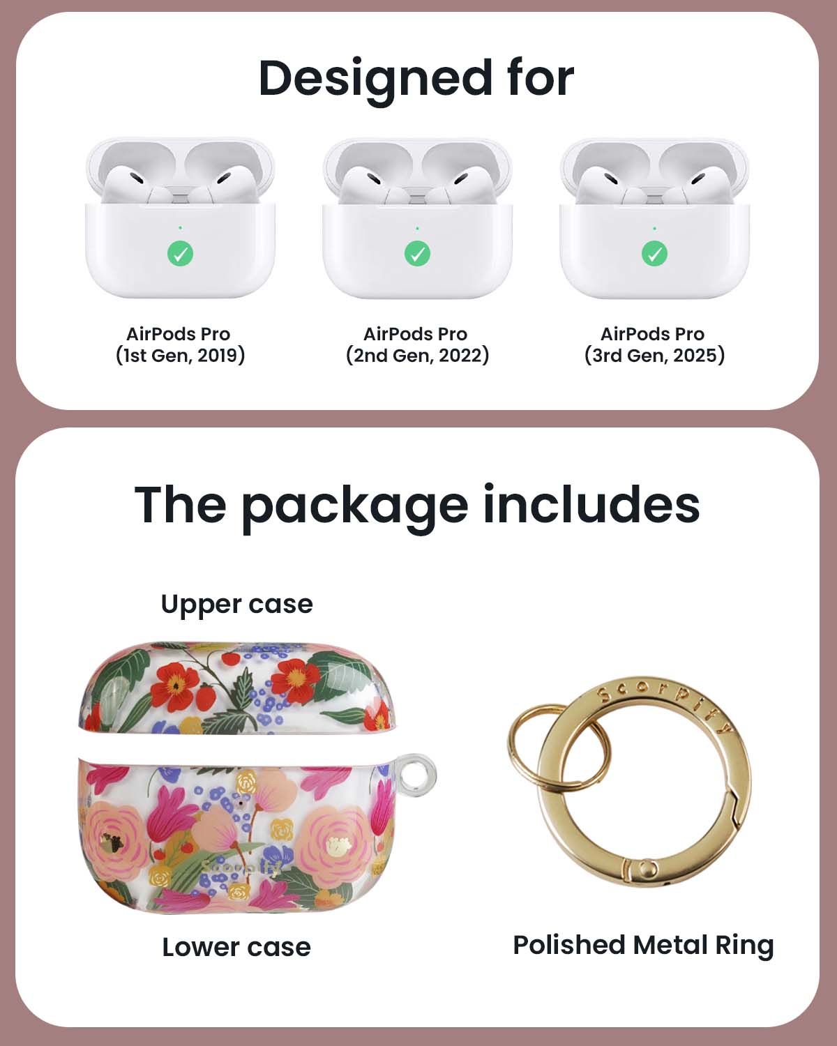 Camellia Blossom AirPods Case