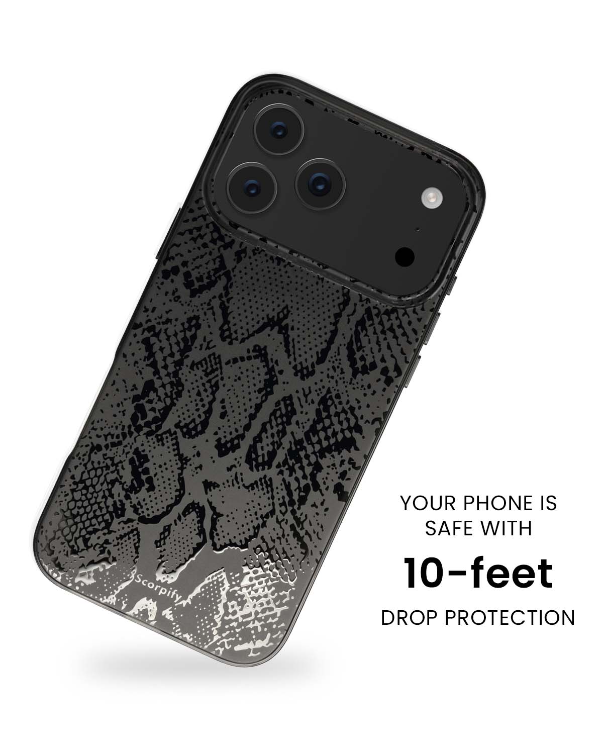 Matte Black Snake MagSafe iPhone Case