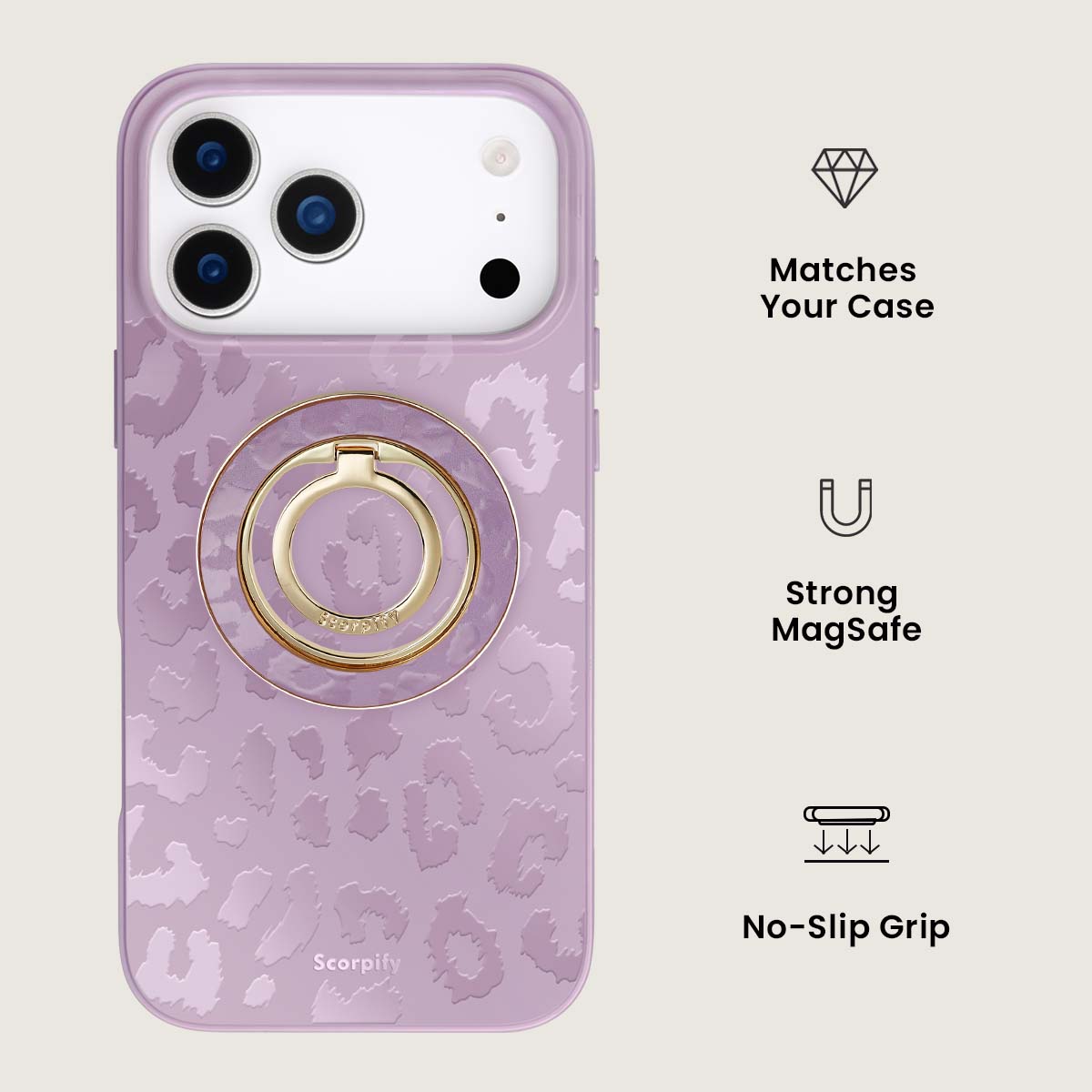 Scorpify Lavender Leopard MagSafe Ring Holder