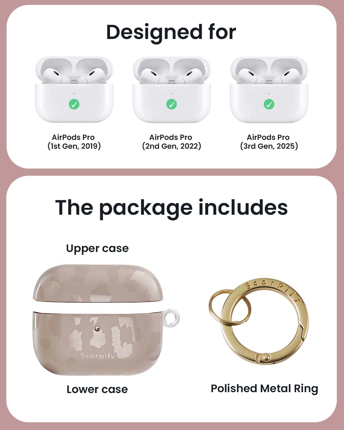 Nude Leopard AirPods Case