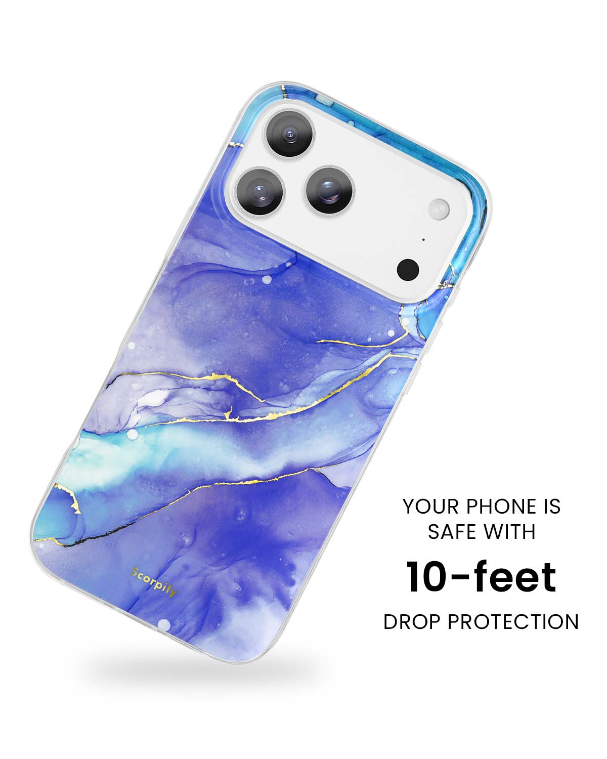 Fantasy Blue Marble MagSafe iPhone Case