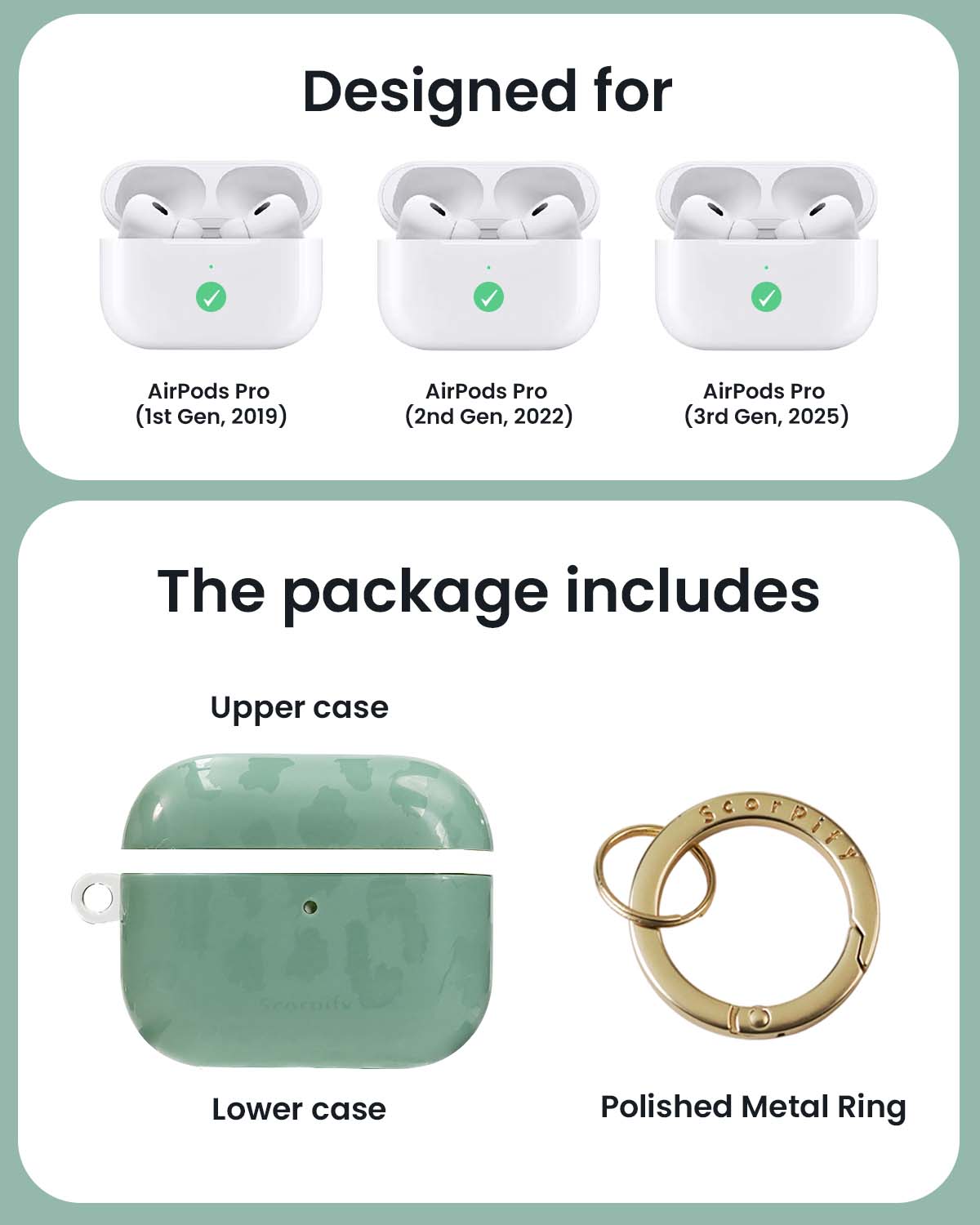 Fog Leopard AirPods Case