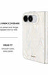 Full hinge coverage view of Iridescent aurora herringbone iPhone Duo case