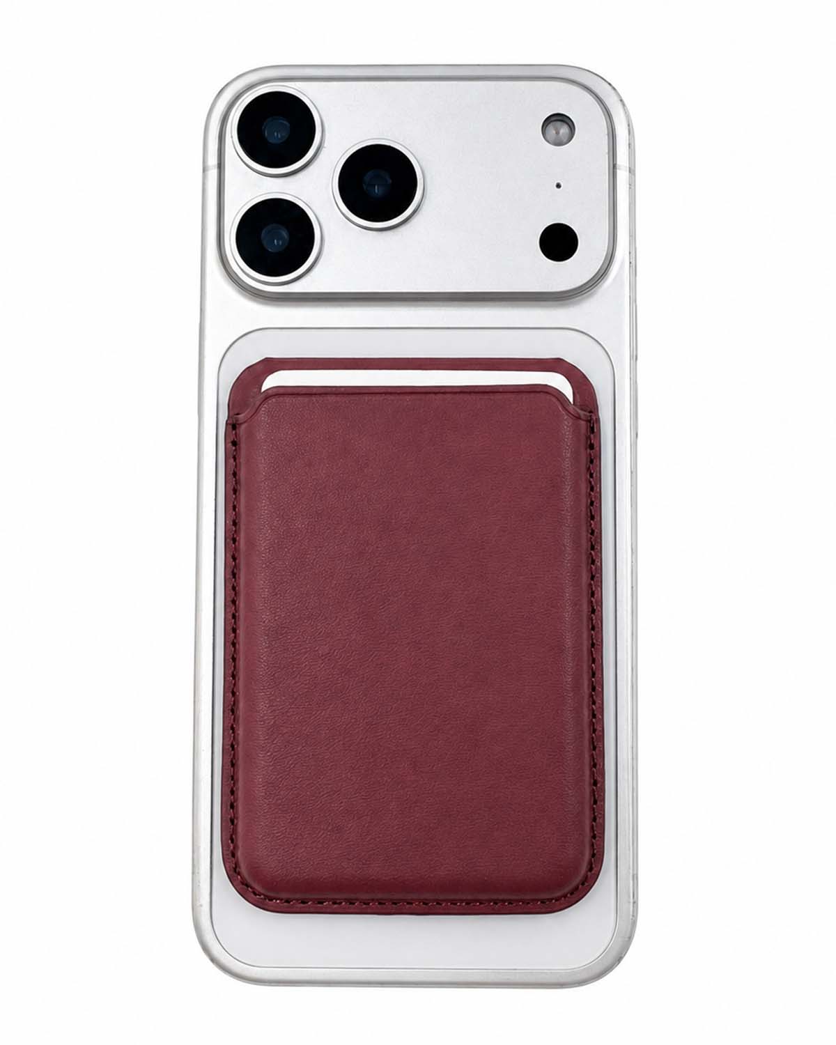 Dark Cherry MagSafe Leather Wallet