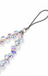 Phone charm strap with shimmering teardrop beads