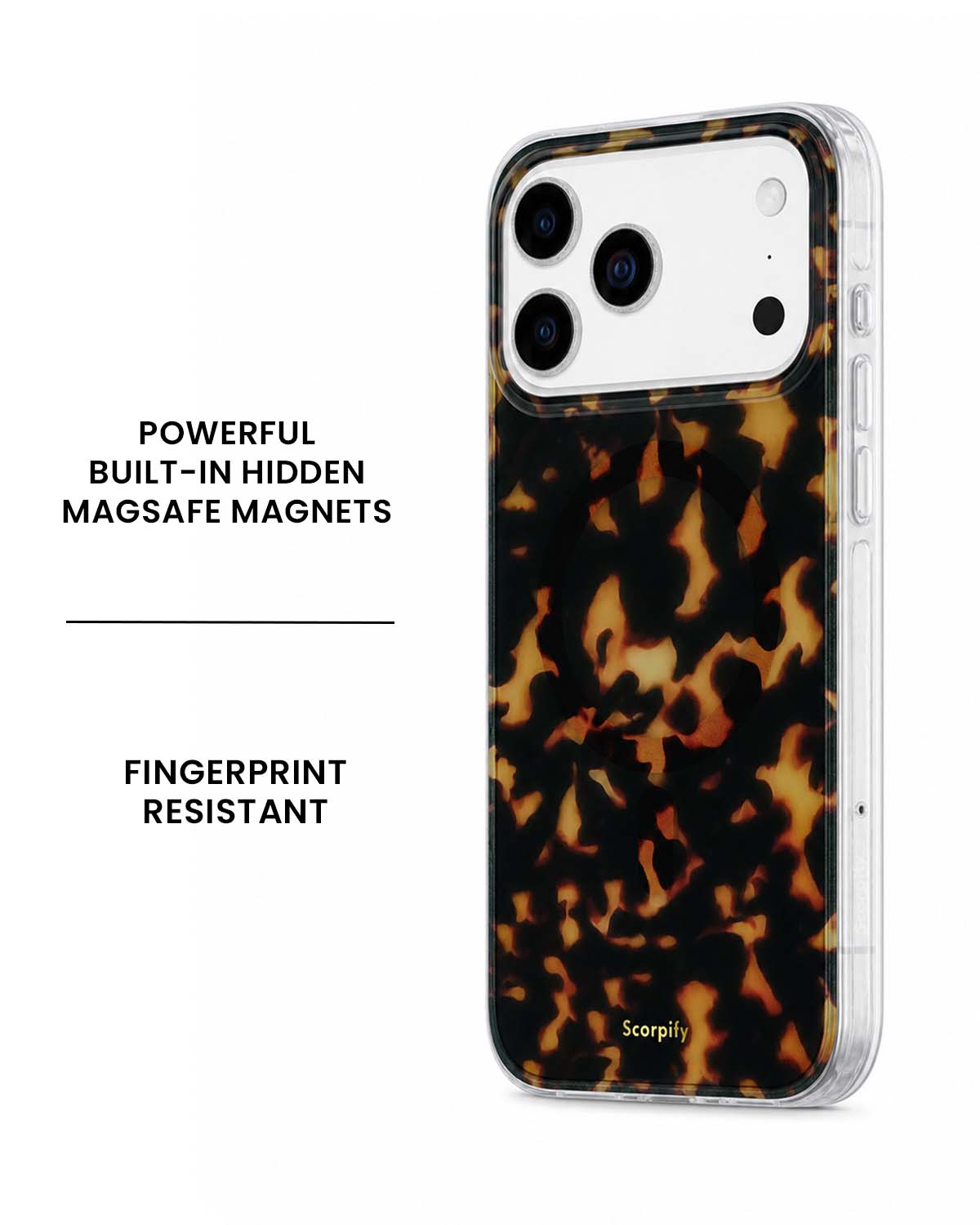 Dark Brown Tortoise Shell MagSafe iPhone Case