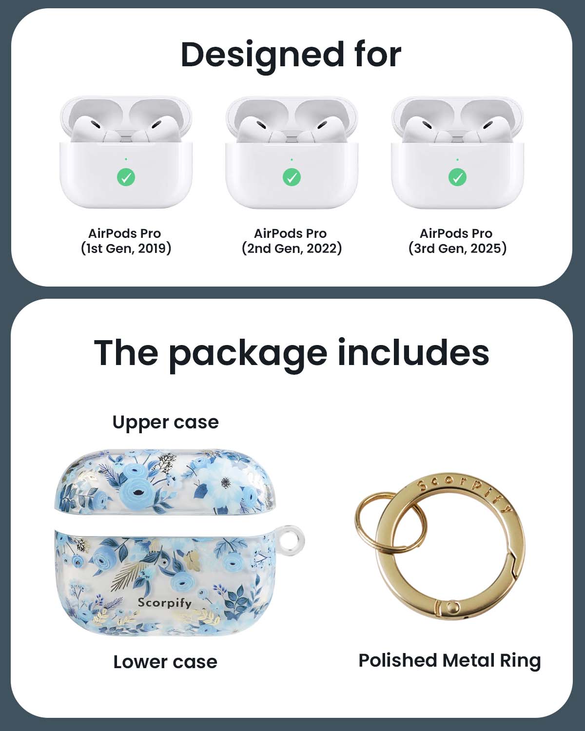 Blue Nemophila AirPods Case