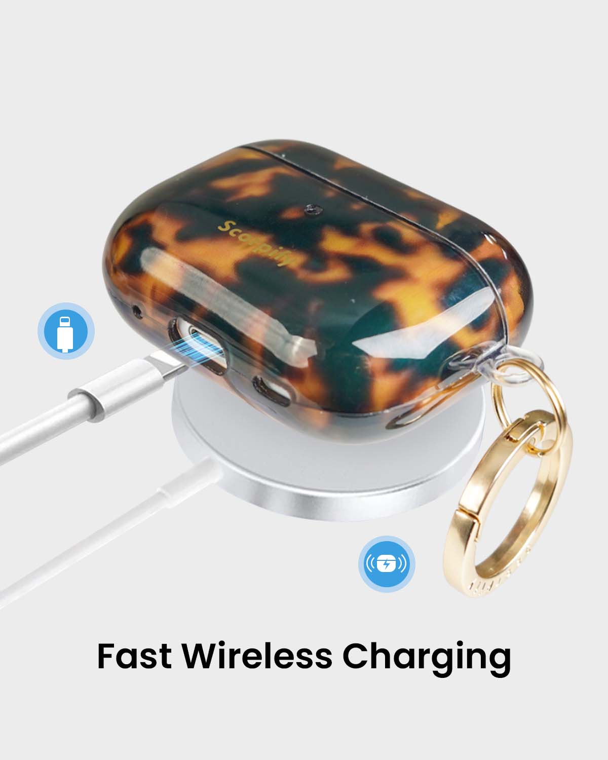 Brown Tortoise Shell AirPods Case