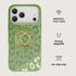 Modern magnetic phone ring designed in earthy green hues