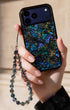 Purple iphone charm with teardrop bead accents