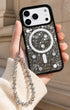 Cute phone charms with sleek dark bead design