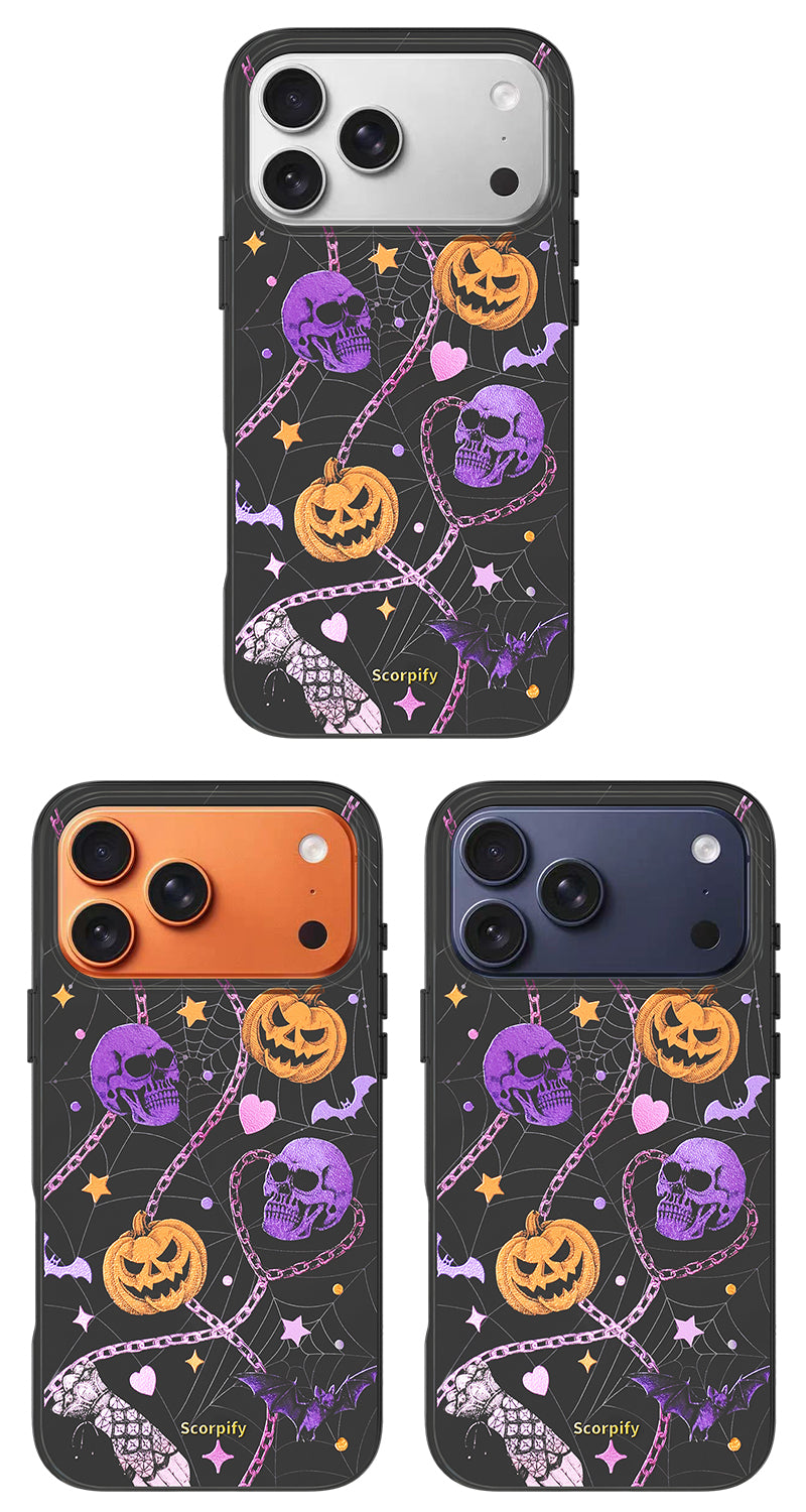 iPhone 17 Gleam Haunted Pumpkin MagSafe Case