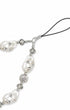 Cute phone charms with layered crystal pearl beads