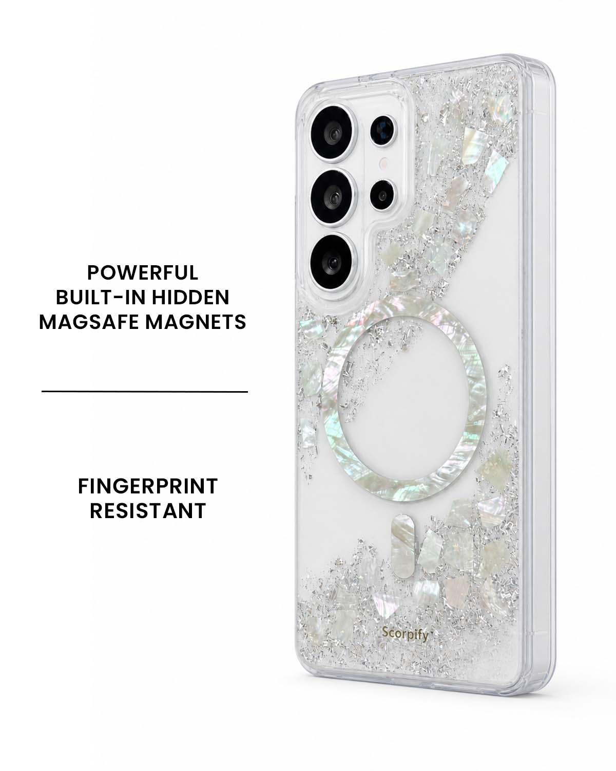 Back view of Gleam Pearl Luster Samsung Galaxy case