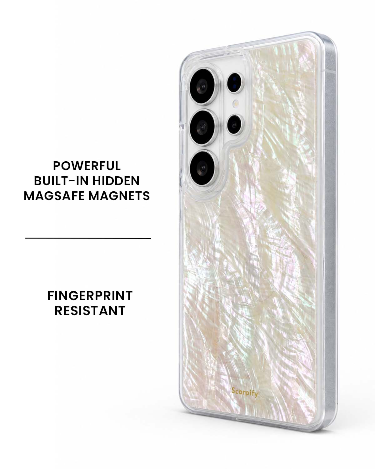 Back view of Natural Mother of Pearl Samsung Galaxy case