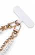 Cute phone charms with white pearl chain design