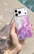 Cute phone charms with pink glossy bead design