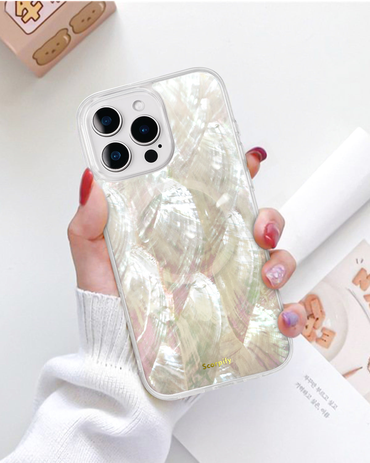Glossy Mother of Pearl iPhone Case - Scorpify