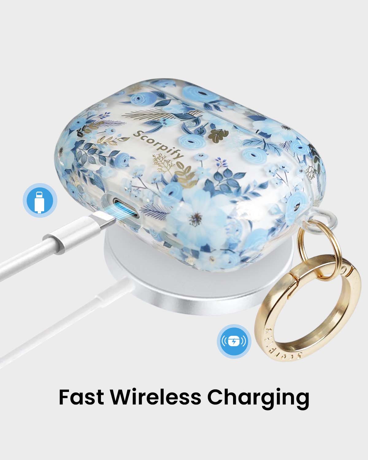Blue Nemophila AirPods Case