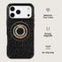 Noir Crystal Radiance Ring Holder attached to phone case