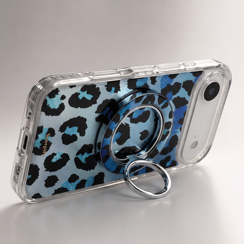 Pairs with Blue Shimmer Leopard Case