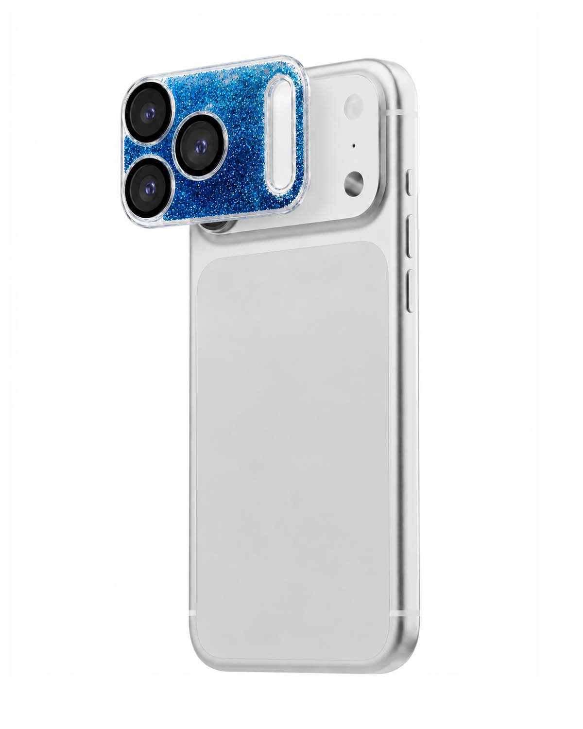 Light Blue Gleam Flow Unibody Camera Lens Protector for iPhone