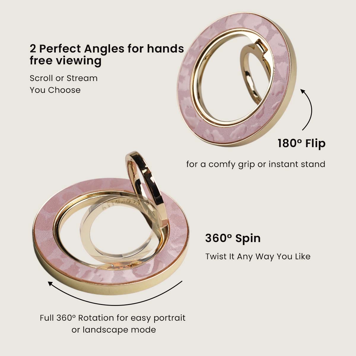 Scorpify Nude Leopard MagSafe Ring Holder