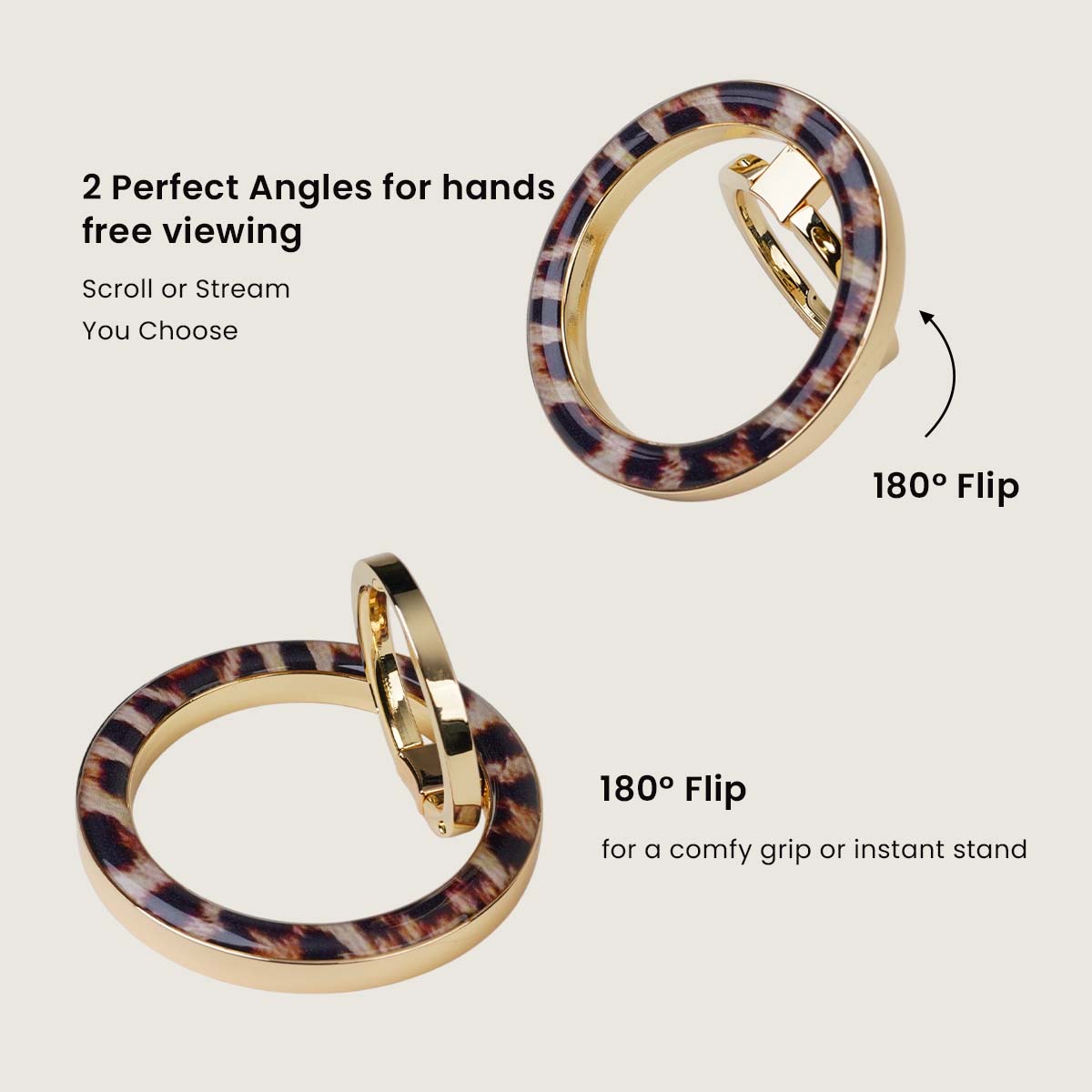 Leopard Fur Print MagSafe Ring Holder