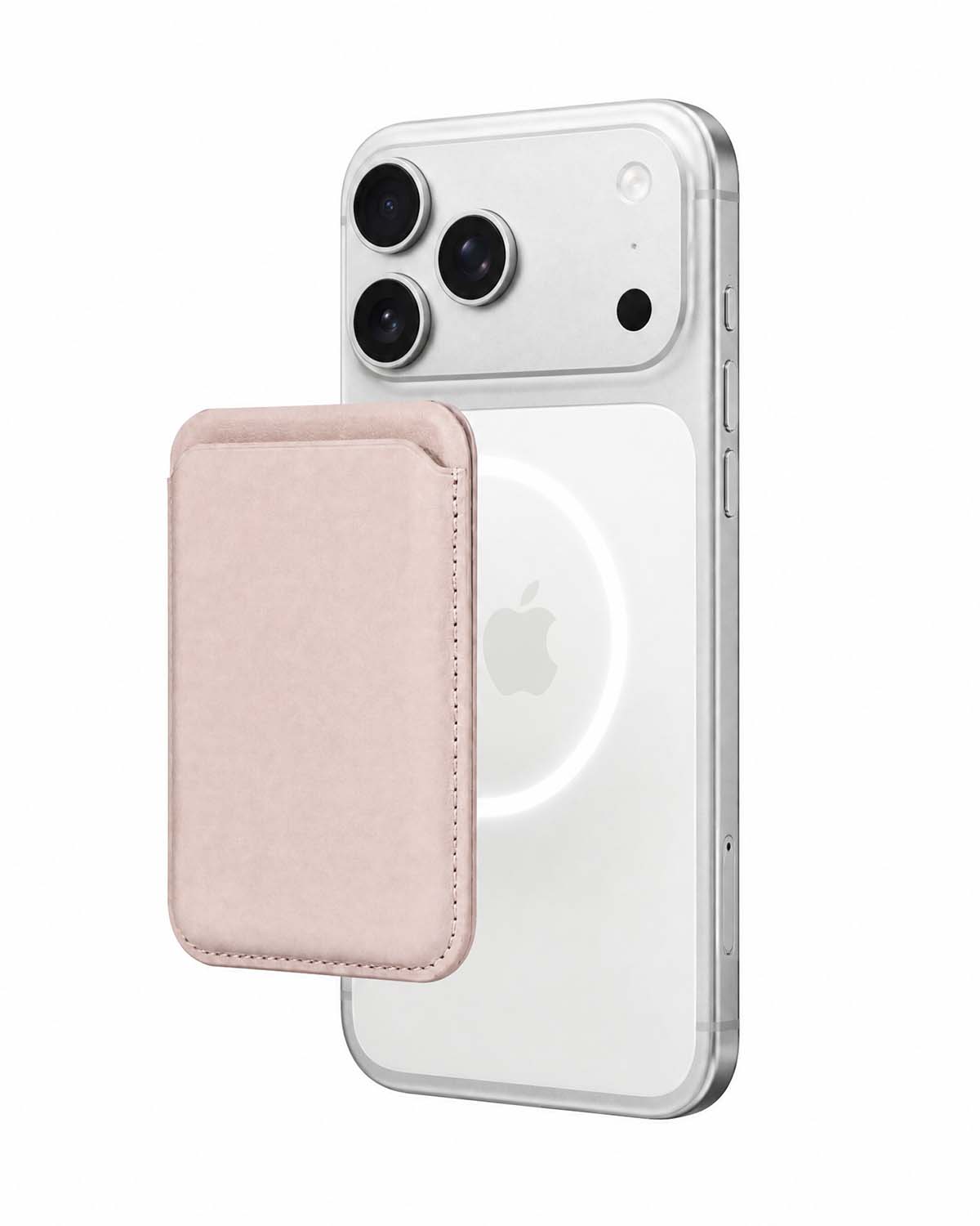 Blush Pink MagSafe Leather Wallet