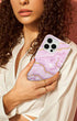 Scorpify pink marble MagSafe phone case