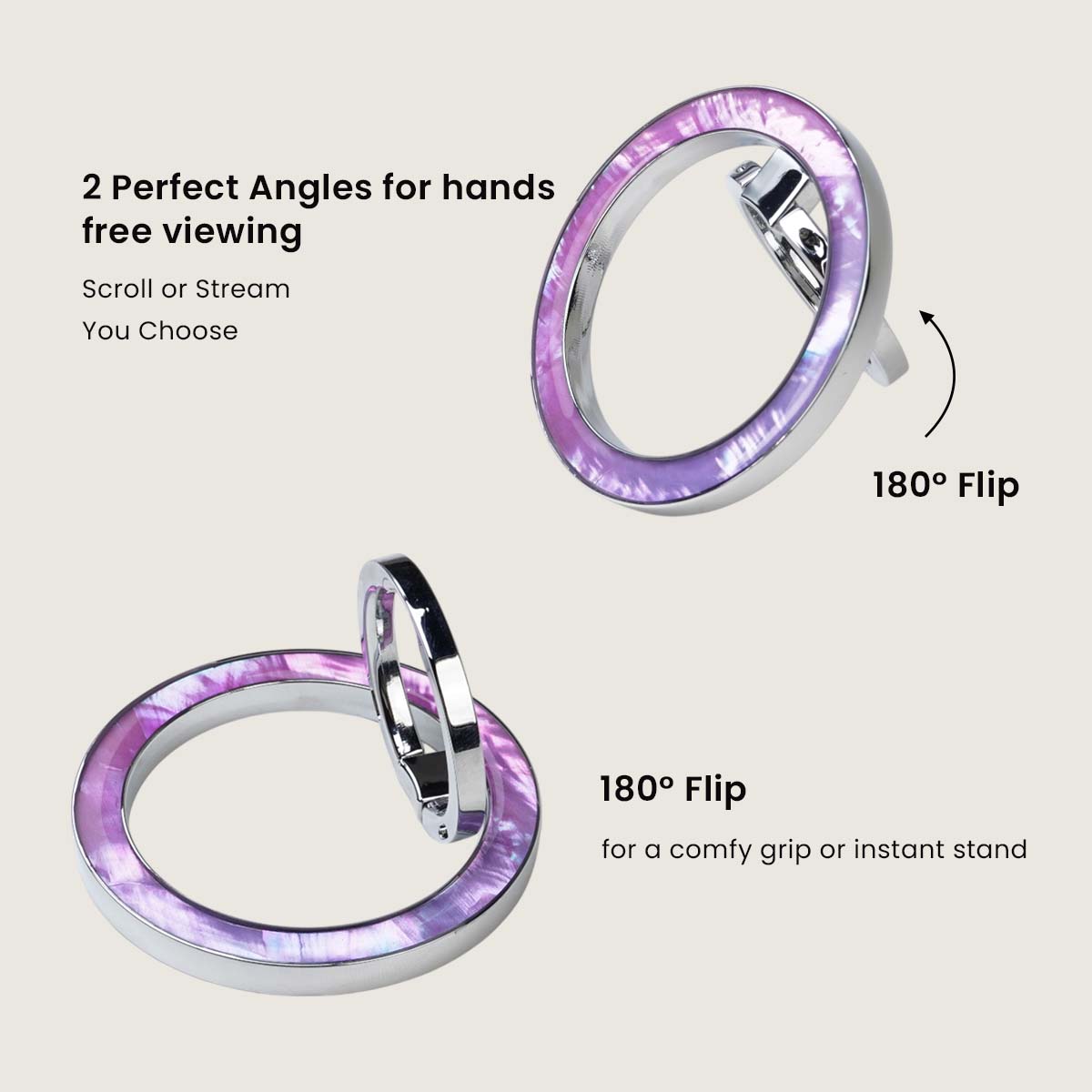 Pink Mother of Pearl MagSafe Ring Holder