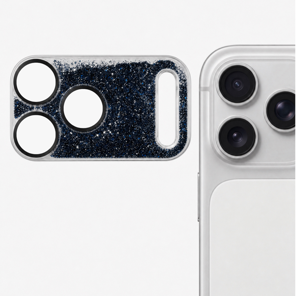 Black Gleam Flow Unibody Camera Lens Protector for iPhone