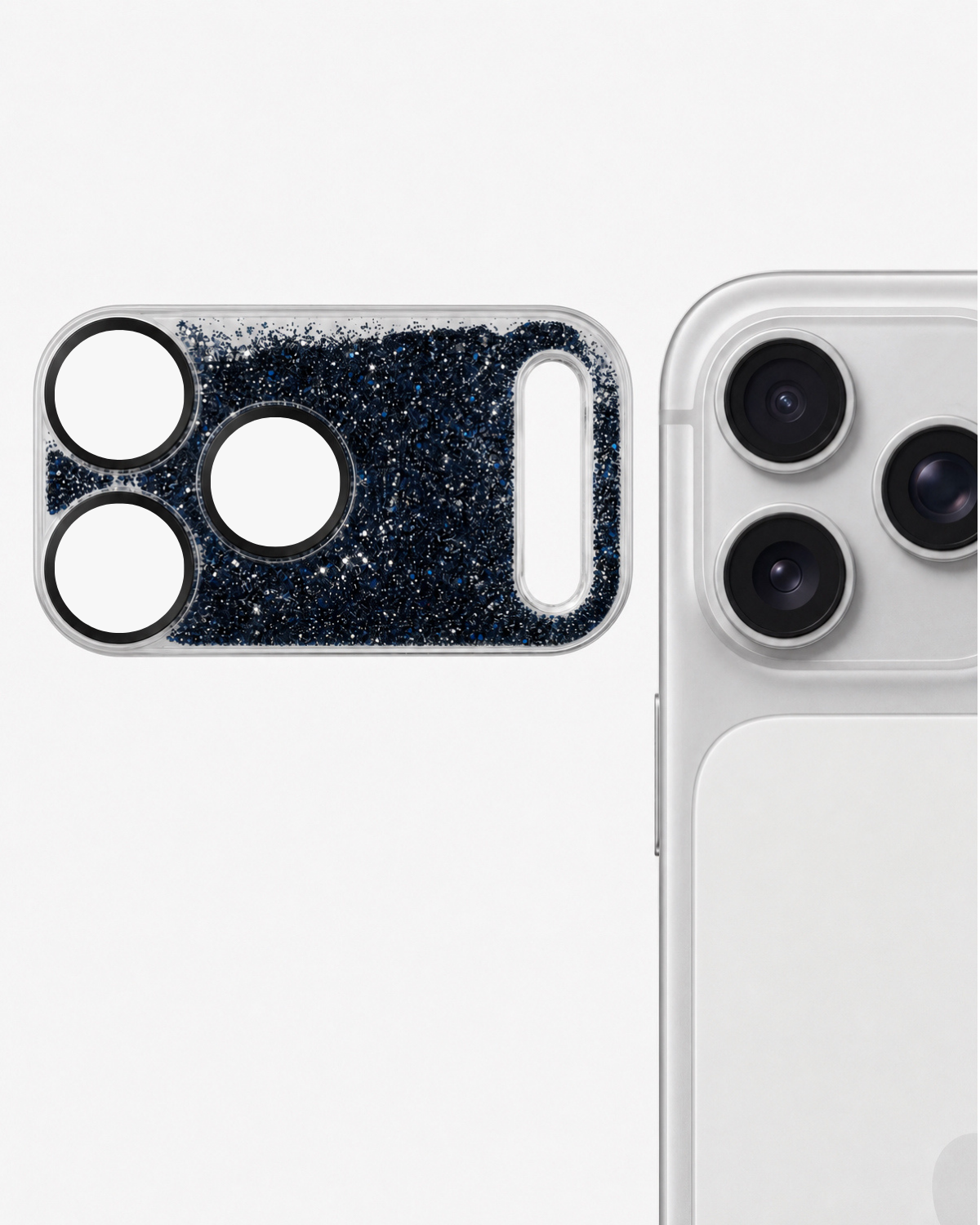 Black Gleam Flow Unibody Camera Lens Protector for iPhone