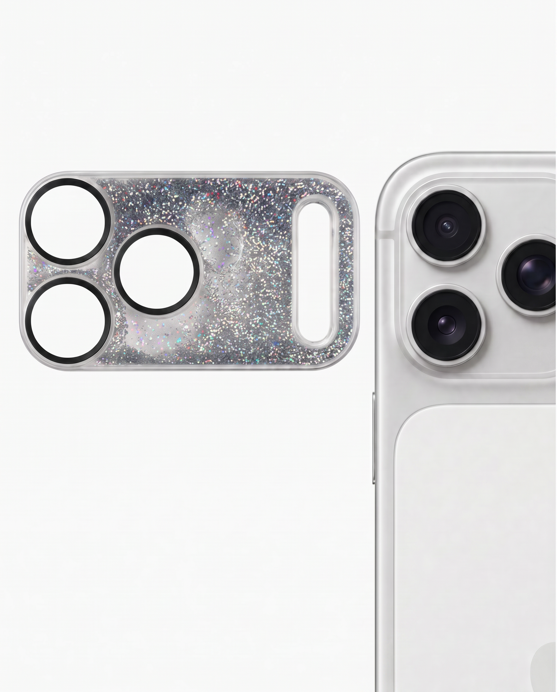 Silver Gleam Flow camera lens protector packaging and alignment guide