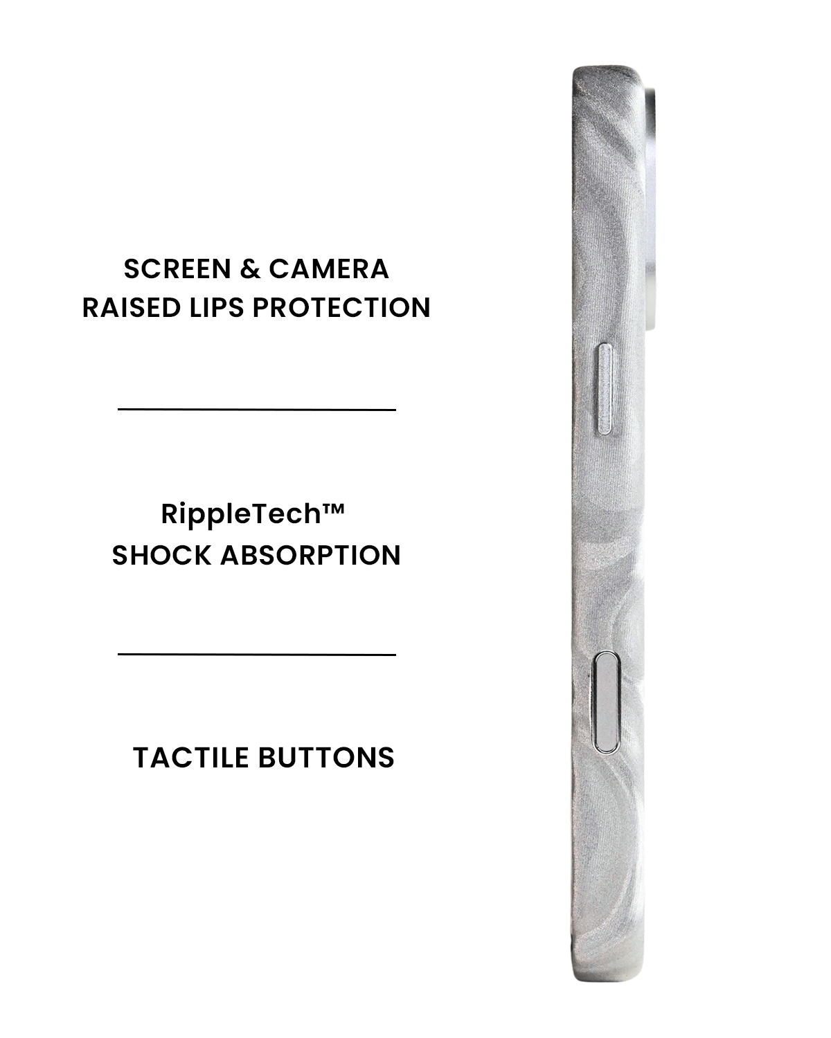 Silver Swirl Lumina Leather MagSafe iPhone Case